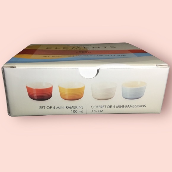 Le Creuset Stoneware Mini Ramekins Set of 4 (Elements Collection) - Picture 5 of 6
